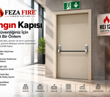 Yangın Kapısı Nedir? Ne İşe Yarar? 2 REI 120 Sertifikalı Yangın Kapısı Feza Fire